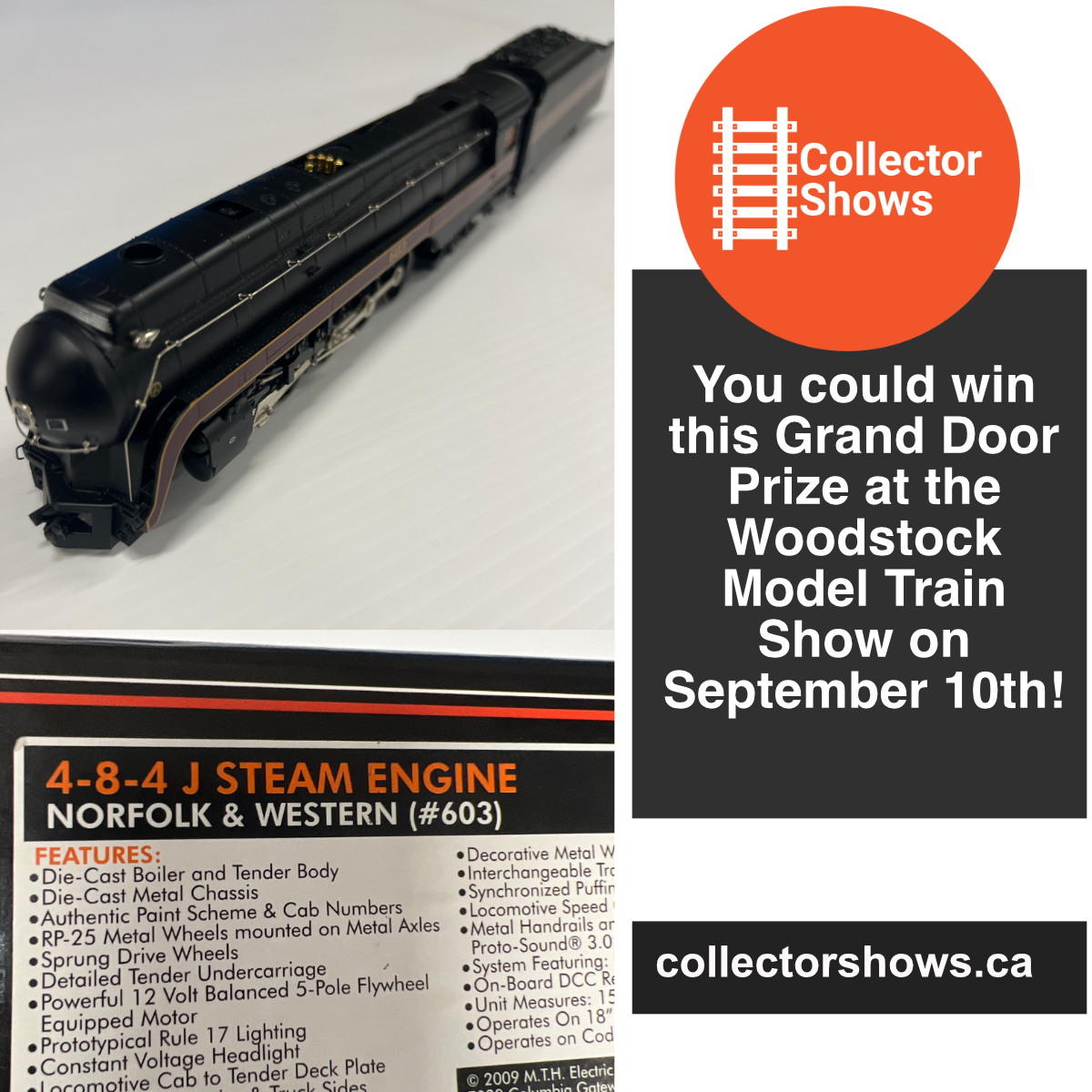 Sept. 10th – Woodstock Model Train Show & Sale