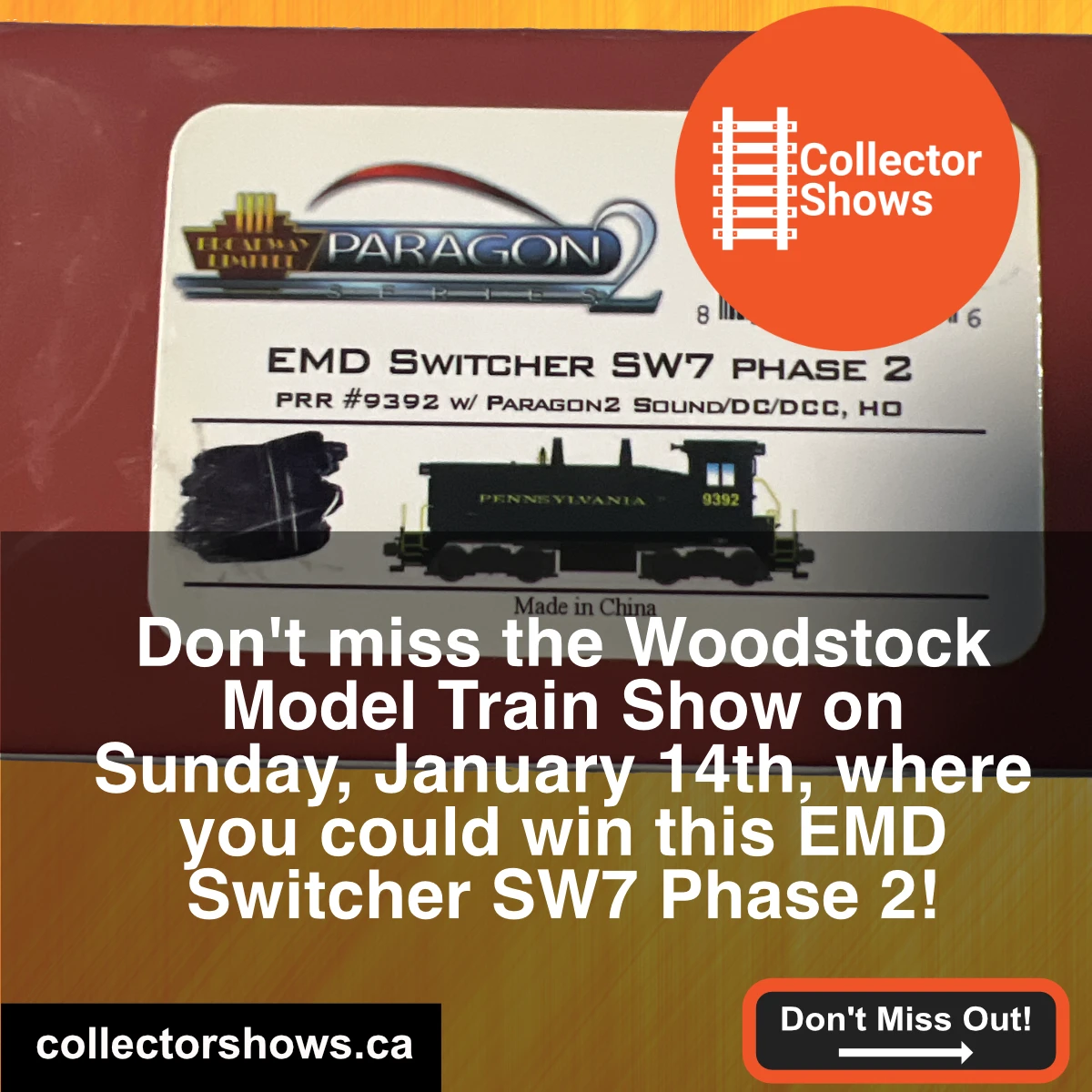 January 14th 2024 – Woodstock Model Train Show