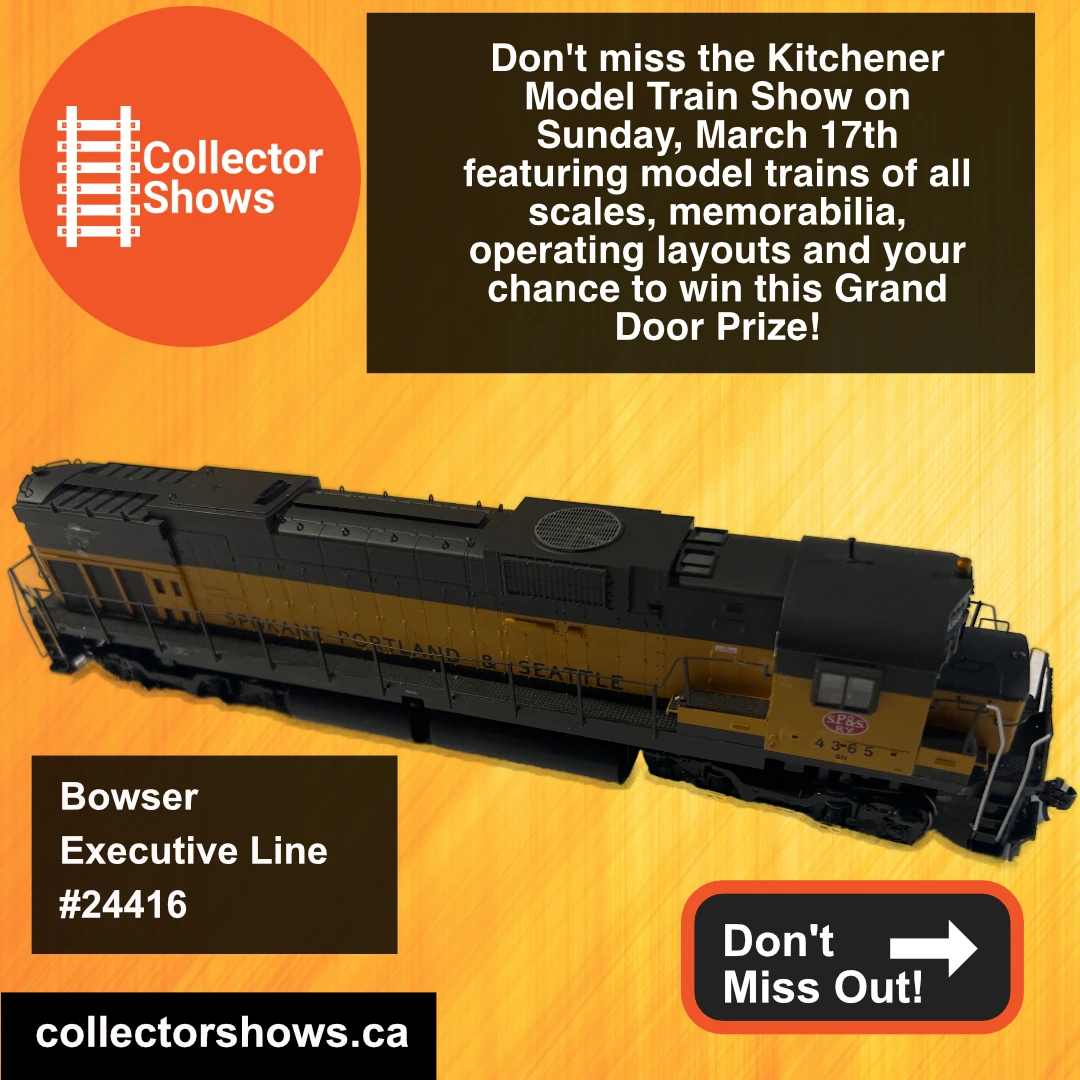 March 17th 2024 – Kitchener Model Train Show & Sale