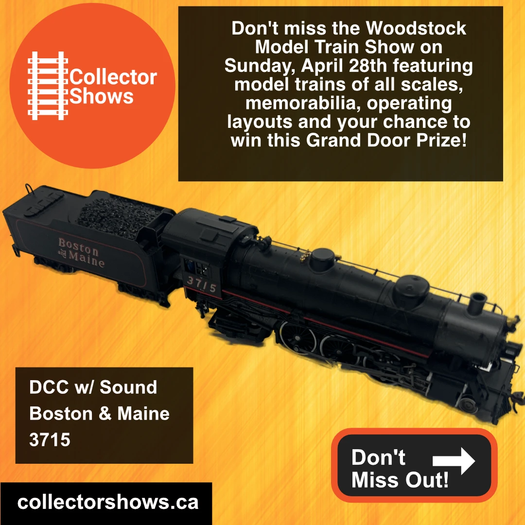 April 28th 2024 – Woodstock Model Train Show & Sale