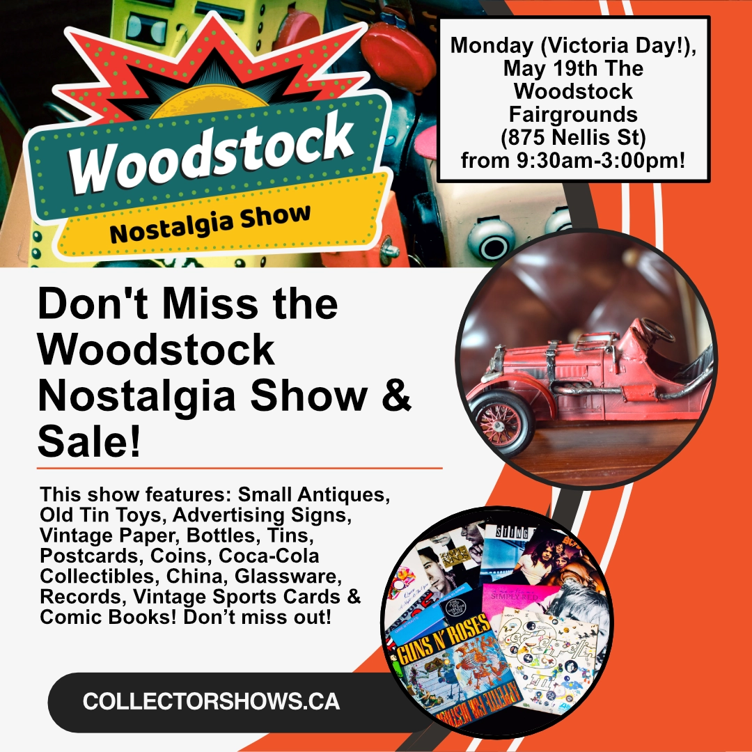 On Monday, May 19th The Woodstock Nostalgia Show & Sale Returns!!!