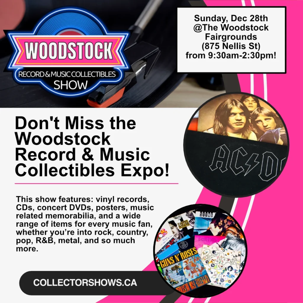 Sunday December 28th 2025 - The Woodstock Music and Collectibles Show