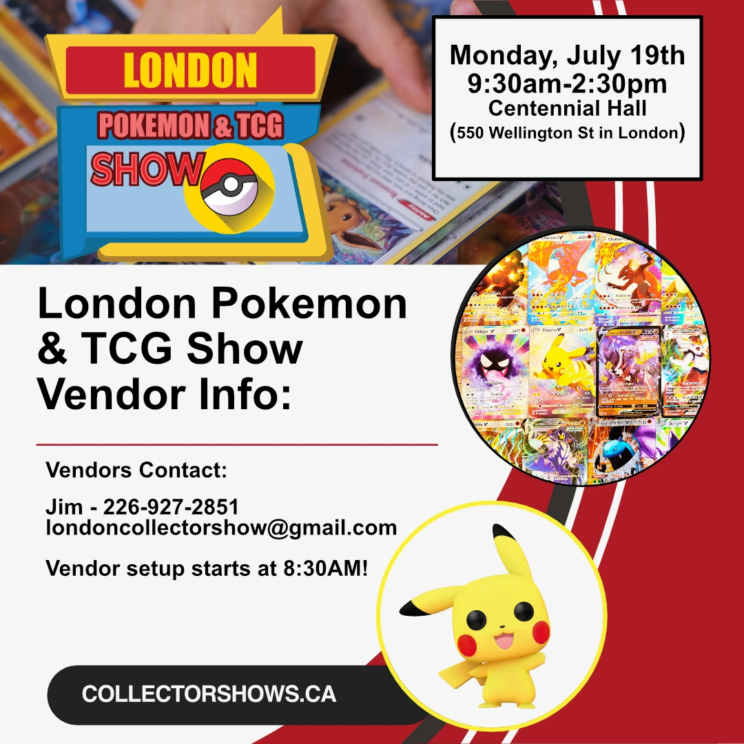The London Pokemon & TCG Show - Sunday July 19th 2026 - vendor info