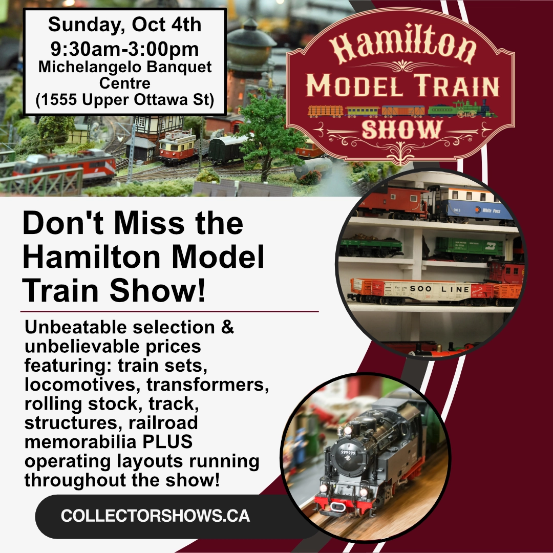 Sunday October 4th – The Hamilton Model Train Show