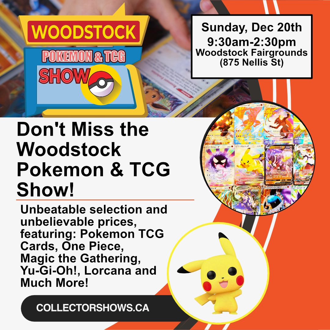 Sunday December 20th – The Woodstock Pokemon and TCG Show